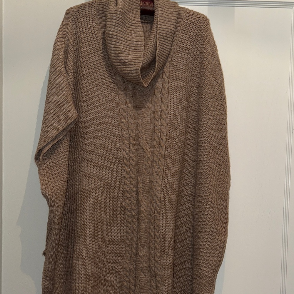 Faded Glory Brown Cowl Neck Sweater